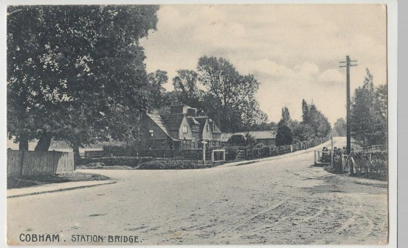 Kent; Cobham, Station Bridge PPC 1908 PMK To Miss Mason, Wimbledon 