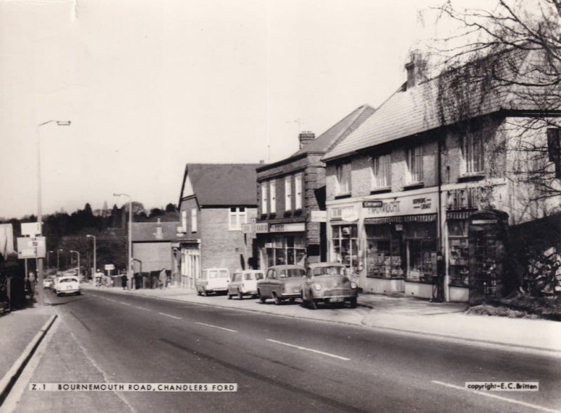 Chemist Car Radio Shop at Chandlers Ford Hampshire Postcard