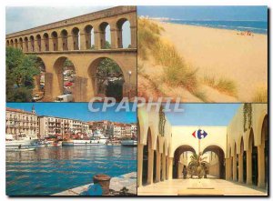 Modern Postcard Aqueduct of the Arches in Montpellier Beach Langueduc Sete Se...