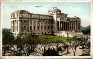 Postcard NY Brooklyn Institute of Arts and Sciences Phostint 1915 S46