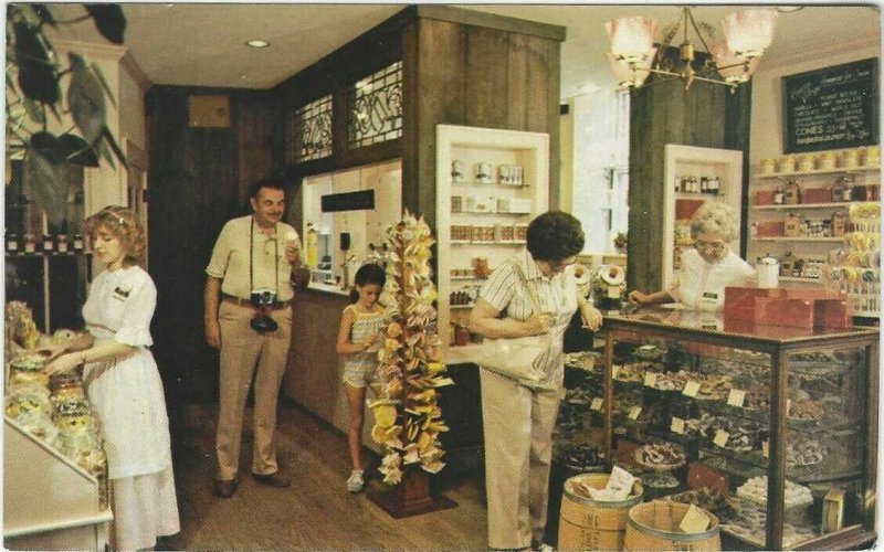 Vintage postcard, Captain Nye's Sweet Shop, Coshocton, Ohio