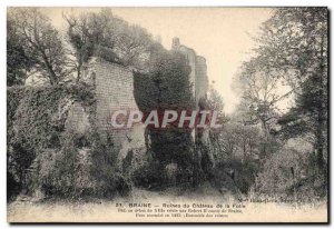 Old Postcard Braine Ruins of the castle of Rati madness at the beginning of t...