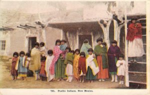 Pueblo Indians, New Mexico Native Americans ca 1920s Vintage Postcard