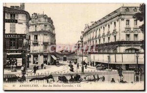 Postcard Angouleme Old Street in central market