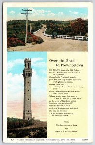 Pilgrim Memorial Monument Provincetown Cape Cod Massachusetts Roadway Postcard