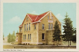 Red Deer Alberta Post Office AB Alta Unused PECO Postcard H40