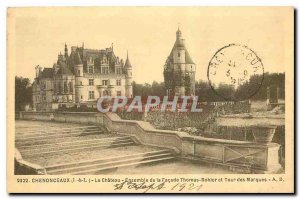 Old Postcard Chemonveaux I and L Set of Chateau Thomas Bohier Facade and Tour...