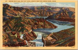 postcard Idaho - Arrow Rock Dam, Boise River, Idaho