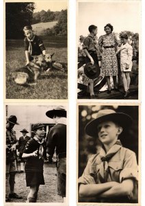 SCOUTING, BELGIUM ROYALTY 8 VINTAGE REAL PHOTO POSTCARDS (L3359) 