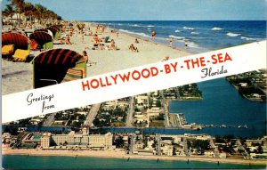 Florida Greetings From Hollywood By The Sea Split View