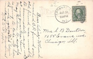 J60/ Crown Point Indiana Postcard c1910 Public Library Building  251