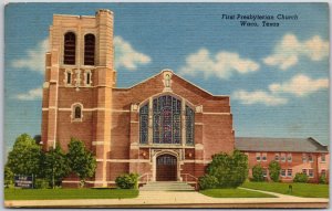 1962 First Presbyterian Church Waco Texas TX Gothic Architecture Posted Postcard