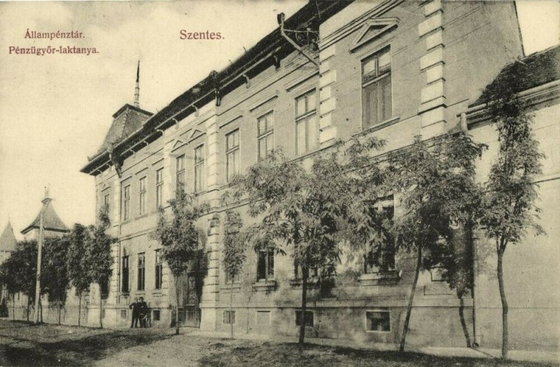 hungary, SZENTES, Állampénztár Pénzügyör-laktanya (1910s) Postcard