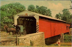 Postcard BRIDGE SCENE Lancaster Pennsylvania PA AM9717