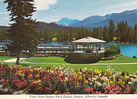 Canada View From Jasper Park Lodge Jasper Alberta