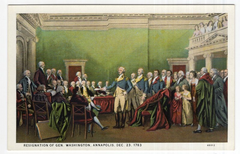 Resignation Of Gen. Washington, Annapolis, Dec. 23, 1783