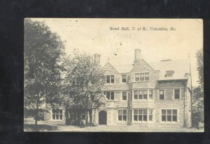 UNIVERSITY OF MISSOURI COLUMBIA MO. READ HALL 1907 VINTAGE POSTCARD