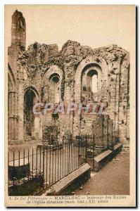 Old Postcard Lot Picturesque Marcilhac Interior of the Church Abbey Ruins my ...