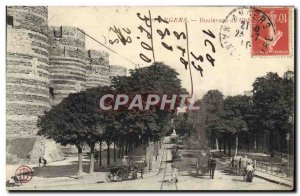 Old Postcard Angers Boulevard du chateau