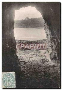 Old Postcard surroundings St Servan LEs banks of the Rance The lion's den