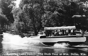 Entering Lake Deltor The Duck Tour, Real Photo Wisconsin Dells WI 