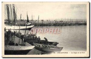 Old Postcard Douarnenez and La Digue Harbor Yacht