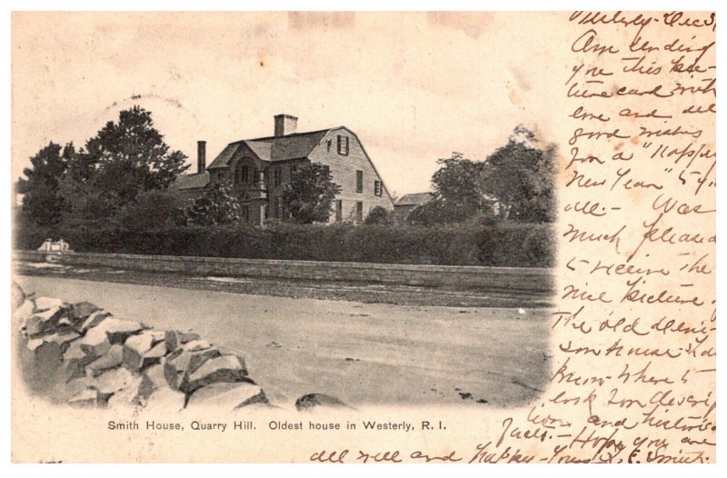 Rhode Island  Westerly Smith House Quarry Hill, Oldest House in Westerly