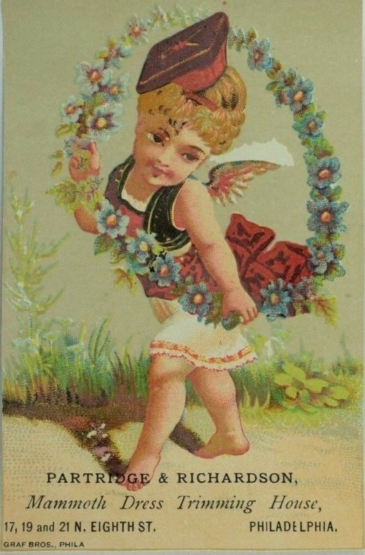 Lot of 4 Partridge & Richardson Bee Hive Stores Adorable Cherubs Fan Flowers P79