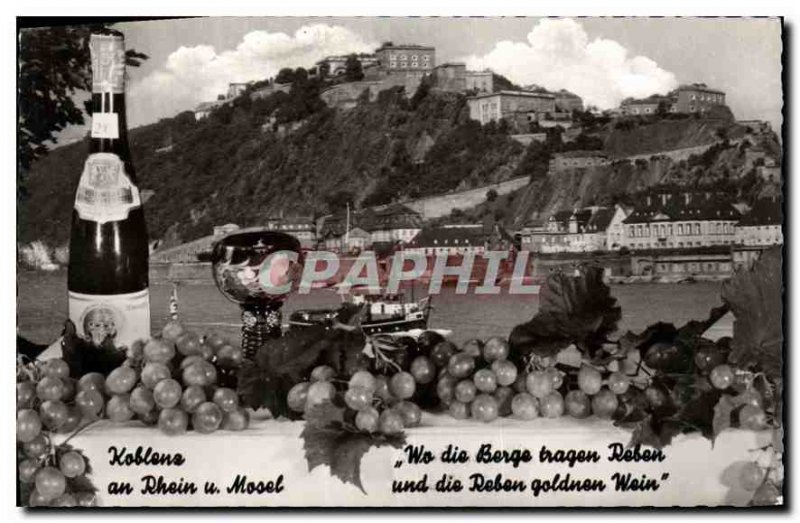 Old Postcard Koblenz Rhein und Mosel year