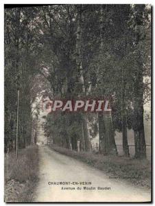 Old Postcard Chaumont En Vexin Avenue Du Molin Baudet