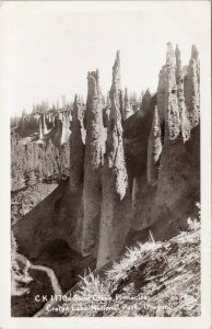 Sand Creek Pinnacles Crater Lake National Park Oregon Sawyer RPPC Postcard G98