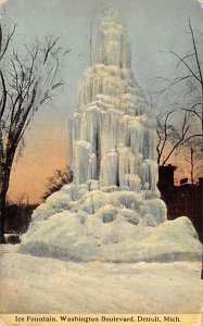 Washington Boulevard Ice Fountain  - Detroit, Michigan MI  