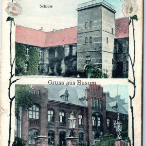 c1910s Husum, Germany Multi View Schloss Castle High School Gymansium Photo A192