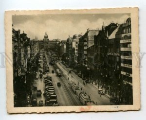 491937 Czechoslovakia Prague Wenceslas square tram cars advertising miniature