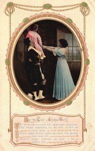 Vintage Postcard 1910 Let Me Like A Soldier Fall! Theater Actors & Actress Art