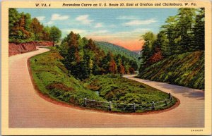 West Virginia Horseshoe Curve On US Route 50 East Of Grafton & Clarksburg 1943