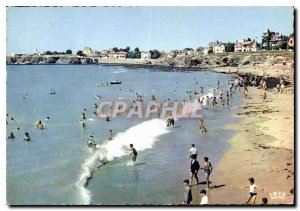 Postcard Modern Croix de Vie Vendee La Plage Pelle Porteau