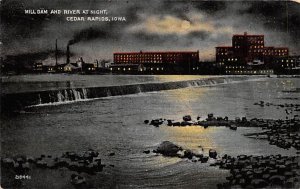 Mill Dam and River Cedar Rapids, Iowa  