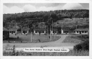 Center Brunswick New York Two Acres Cabins heated Postcard Kaeser Blair 938