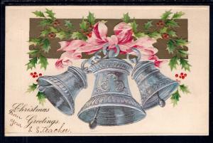 Christmas Greetings,Holly,Bells