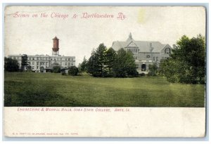 1907 Engineerings And Morill Halls IA State College Ames Iowa IA Trees Postcard