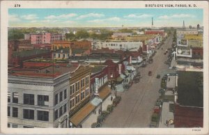 Postcard Bird's Eye View Fargo ND North Dakota