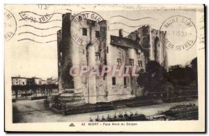 Niort Old Postcard North Face of the dungeon