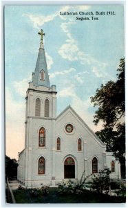 SEGUIN, TX Texas ~ LUTHERAN CHURCH c1910s Guadalupe County Postcard