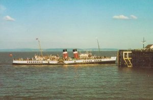 Paddle Steamer Waverley At Penarth Victorian Pier Opens Postcard