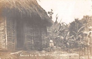 Haiti Native Home Children Real Photo Vintage Postcard AA33339