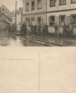 FLOOD STREET SCENE ANTIQUE REAL PHOTO POSTCARD RPPC