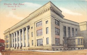 Wheeling West Virginia 1911 Postcard Wheeling High School