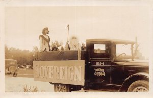 J80/ Winnipeg Manitoba Canada RPPC Postcard c1920 Breen Motor Co Parade 2