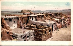 Postcard Pueblo of Acoma and Mesa Encantada, New Mexico